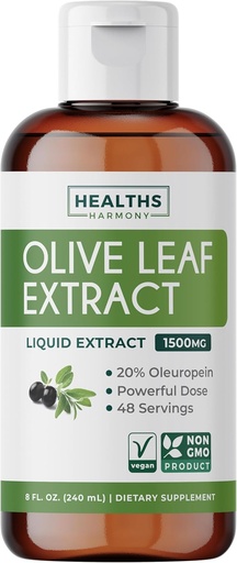 [BRSROAQQBZ5BGCTJ] Olive Leaf Extreu (Non-GMO) Super-GMO: 20% Oleu Wipein - 1500mg - Vegetarian - Immune support suplementari, Skins i els antixids suplementaris - Extrave - 8 Oz