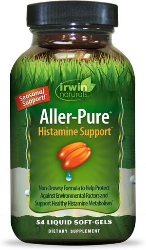 [BRSROFAHC55RMAA2] Irwin Naturals Aller-Pure - 54 Liquid Soft-Gels - Histamine Support with Quercetin, Luteolin & Rutin - Non-Drowsy Formula