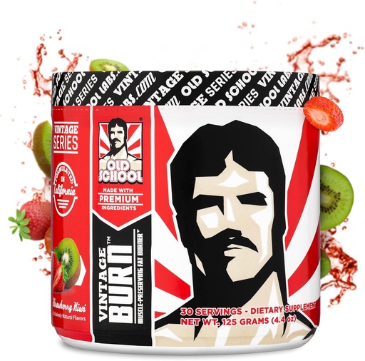 [BRSWYAT3A4CRAHT4] Vintage Burn - Fat Burner Powder för män och kvinnor - Delicious Thermogenic Fat & Weight Loss Drink - Green Coffee Bean, Caffeine, Raspberry Ketones - Strawberry Kiwi Flavor - 30 portioner