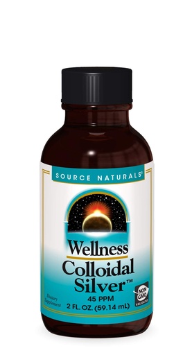 [BRSWECQ5OFYA2H36] Source Naturals Wellness Colloidal Silver 45 ppm, Supports Physical Well Being* - 2 Fluid oz