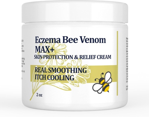 [BRSRAYIOBAGW2C3F] High Strength Bee Venom Cream, Dyshidrotic Eczema Ointment, Heat Rash, Itching, Eczema, Psoriasis, Leg, Stomach, Foot, Hand, Irritated Skin, All Age Care