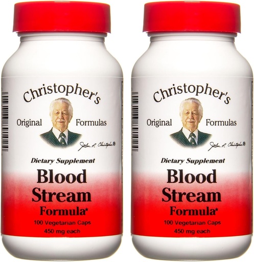 [BRSWIG33B4BQICLM] Christopher 's Original Formulas Blood Stream Formula - Blood Circulation Suplemen - Support Vein Elasticity, Clean & Pure Bloodstream - Pack of 2