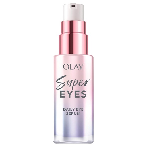 [BRSRAYD7BMFWMDT6] Olay Super Eye Serum - Vitamin C, Caffeine, Niacinamide, Amino Peptide, Aloe Vera - Brightens Dark Circles, Anti-Wrinkle, Anti-Aging, Brightening, Smooths Fine Lines, Firming, Hydrating, 0.45 Oz