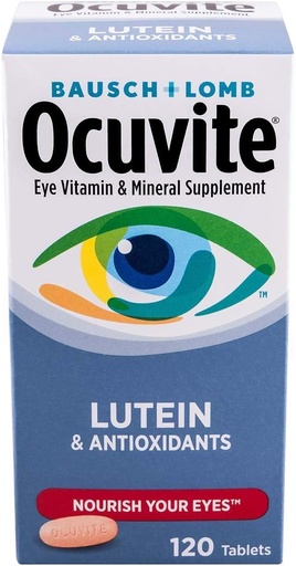 [BRSWIYYHOMCQIEIV] Bausch & Lomb Ocuvite Vitamin and Mineral Supplement for Eyes with Lutein Tablets, 240-Count