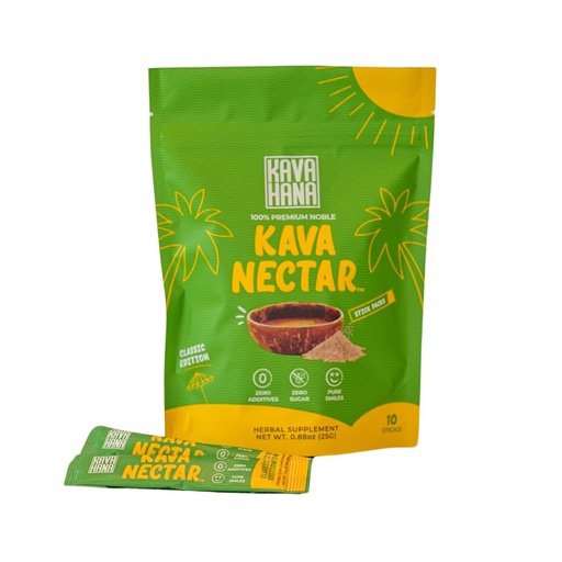 [BRSRAAT4PICAKH3O] Kavahana Kava Nectar Classic Ceremonial Grade Noble Kava Nectar Powder Stick Packs – Promotes Social Uplift, Relaxation & Stress Support, Instant Kava Dried Kava Juice