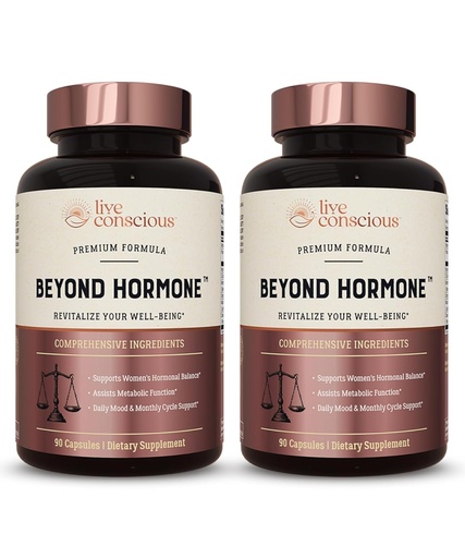 [BRSROBAEOQPBSFYY] Live Conscious Beyond Hormone Daily Menopause & PMS Supplement - Metabolism Support & Healthy Estrogen Balance for Women - Berberine, DIM, Chaste Tree Berry, Maca Root, Myo & D-Chiro-Inositol - 90 Ct.