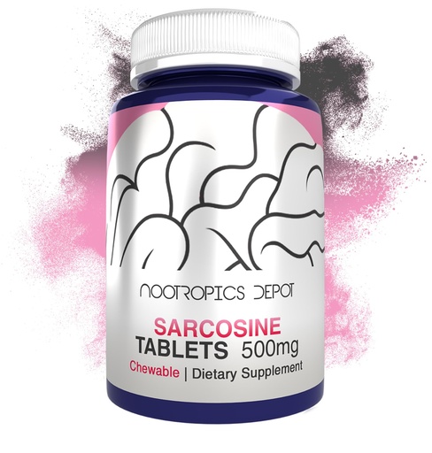 [BRSWGAIBPIMQ4E3F] Nootropics Depot Sarcosine Tablets | Chewable | 500mg | 120 Count