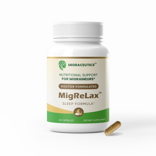 [BRSRAZA6BBYRM3Q7] MigReLax - Doctor Formulated Migraine Relief Supplements - Sleep & Relaxation Support with Valerian, Lemon Balm, Passion Flower, Hops - Migraine Supplement for Women & Men - Migraine Headache Support