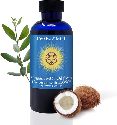 [BRSWYYYRAQDWGGY2] MCT Oil from Coconuts with C60 ESS60, Immune Support, Sleep Aid Rich in Antioxidants, Flexibility and Joint Support Supplement, Promotes MCT Wellness for Energy Boost (4 oz)