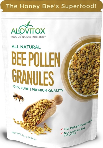 [BRSWGFQ5B4JRGGY6] Alovitox Bee Pollen Granules 16 Oz '124; 100% tiszta, friss nyers Bee Pollen' 124; Superfood Packed Bee Pollen antioxidánssal, Protein, Vitamins & More '124; Táplálkozási Easy & Gluten Free
