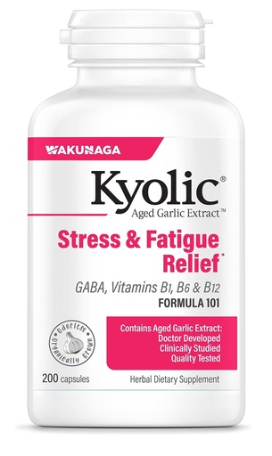 [BRSWIYTYO4HRS2D2] Kyolic Aged Garlic Extract Formula 101, Stress and Fatigue Relief*, 200 Capsules.