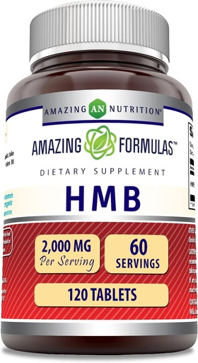 [BRSWYHQHC57WMFIU] Amazing Formulas HMB (Beta-Hydroxy Beta-Methylbutyrate) Supplement | 2000 Mg Per Serving | 120 Tablets | Non-GMO | Gluten Free | Made in USA