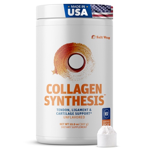 [BRSWYYYZAECBGADH] SaltWrap Collagen Synthesis - Collagen Peptides for Joints with Fortigel, Tendoforte, Best Collagen Powder for Tendons, Ligaments, and Cartilage Recovery and Repair, NSF Certified for Sport