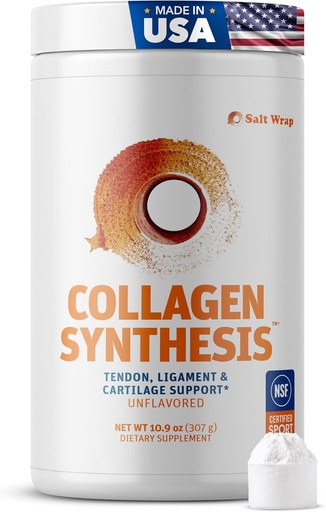 [BRSWYYYZAECBGADH] Sintesis de colágeno SaltWrap - Péptidos de colágeno para articulaciones con Fortigel, Tendoforte, Mejor Polvo de Collagen para Tendons, Ligamentos y Recuperación y Reparación de Carítulos, NSF certificado para Deporte
