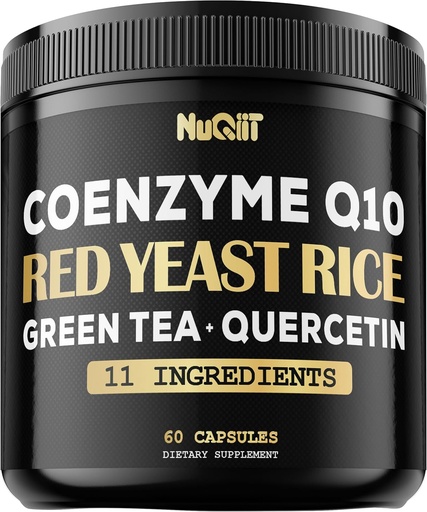 [BRSROED3AECBQH35] Red Yeast Rice 13500mg Green Tea 4500mg Quercetin 4500mg Supplement & More - Support Heart Health, Immune System & Body Balance - 60 Capsules