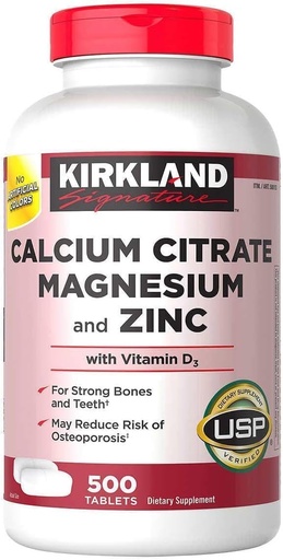 [BRSWIZLRPNYA42DO] Kirkland Signature Calcium Citrate 500mg (500 Tablets)