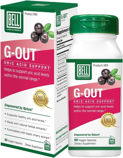 [BRSW2FI2ABYRGDT5] Bell G-Out Uric Acid Cleanse | Gout için önerilen - Normal Ortam İçinde Uric Asit Seviyeleri Korumaya Yardımcı Olan Benzersiz Bir Herbal Türlü Bir Sır