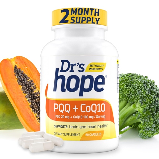 [BRSWGZQTCF6WK3TZ] CoQ10 100mg + PQQ Supplement 20mg - Coenzyme Q10 with PQQ to Support Heart & Brain Health - Made in USA Backed by 30+ Years of Trust - GMP Certified & Non-GMO - 2 Month Supply