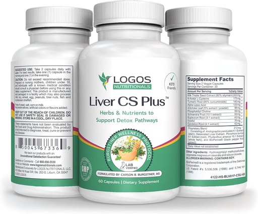 [BRSWIG36DINQYDQZ] Logos Nutritionals-Liver CS Plus-60 Powerful Liver Detox Formula Veggie Caps-Increasing Glutathione and Lowering Oxidative Stress.