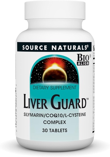 [BRSWIYT3OMAGEFDA] Source Naturals Liver Guard - Silymarin, CoQ10, N-Acetyl Cysteine Complex - 30 Tablets