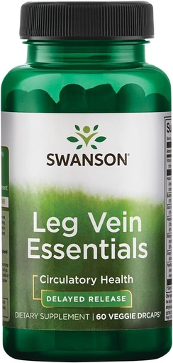[BRSWKZQHBQBAMYL6] Swanson Leg Vein Essentials - Delayed Release - 60 Veg Capsules