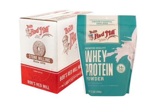 [BRSWIYQMA4HGCGTM] Bob's Red Mill Whey Protein Concentrate, 12oz (Pack of 4) - Keto Friendly, Kosher