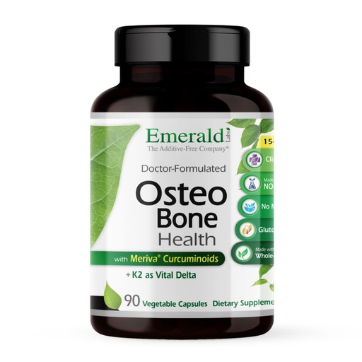 [BRSWIZYEBQCQEADE] EMERALD LABS Osteo Bone Health - Immune Support & Bone & Joint Supplement with Vitamin D3, K2, Calcium, Magnesium, OptiMSM, Meriva Phytosome & More - 90 Vegetable Capsules