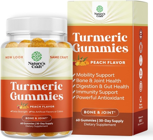 [BRSWYEI7C4IAIHTG] Kurkuma Curcumin Immun Support Gumies - Immune Booster Turmeric Gumies Közös Támogatás és Advanced Skin Care - Black Pepper Joint Supplement Gumi Vitamins Curcumin Powder
