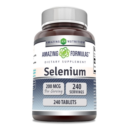 [BRSWIBA4PIBQGH3U] Amazing Formulas Selenium 200 Mcg | Tablets Supplement | Non-GMO | Gluten-Free | Made in USA (1 Pack | 240 Count)