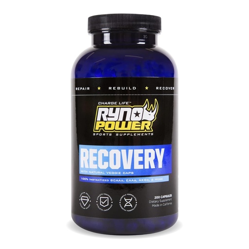 [BRSWIZACOZYRWHLU] Ryno Power Recovery Post-Workout Supplement Capsules (33 Servings)