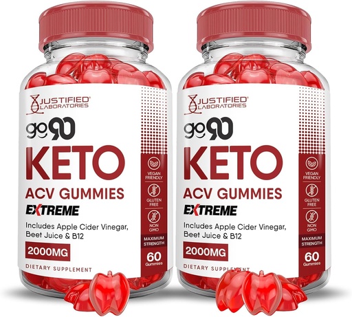 [BRSRMCA5B54GEADV] 2 Pack Go 90 Keto ACV Gummies Extreme 2000MG Go90 Keto Gummies Apple Cider Vinacter Formuled with Pomgranate Beet Juice Mills B12 Vegan Non GMO 120 Gummys