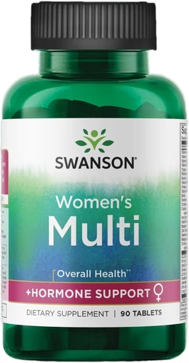 [BRSWGYL4AFYQ4ELG] Swanson Multi Women's Prime Multivitamin Multimineral Energy Immune Hormone Balance Wellbeing Health Supplement 90 Tablets (Tabs)