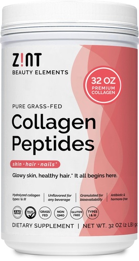 [BRSWGYD3DEMW2DTG] Zint Pure Grass-Fed Collagen Peptides, Unflavored, 32 oz (907 g)