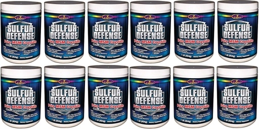 [BRSWIFYTOUHROCTM] 7 Lights Sulfur Defense, Pure 99.9% MSM (Methylsulfonylmethane) Crystals, 1 Pound, Case Pack of 12