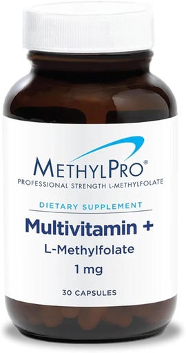 [BRSRAHA5CMPBOET5] MethylPro Multivitamin + 1 mg Methylfolate - Iron Free Multivitamin for Women & Men with Vitamin A, C, Minerals, Methylated B Complex, Multi Vitamin Without Iron - 30 Κάψουλες