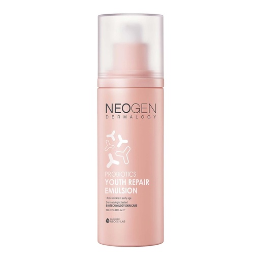 [BRSWYHD4OUNGO3LK] NEOGEN Probiotics Youth Repair Emulsion 3.38 Fl Oz (100ml) - Ενυδάτωση & σύσφιξη προσώπου Γαλάκτωμα με Προβιοτικά Lactobacillus & Bifida & Collagen - Κορεατική φροντίδα δέρματος