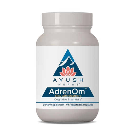 [BRSROGI6BUFGGFL5] Ayush Herbs AdrenOm - Ayurvedic Adrenal and Stress-Support Supplement for Women & Men, Ashwagandha & Eleuthero to Support Adrenal Balance, Cognitive Function & Calm - 90 Servings