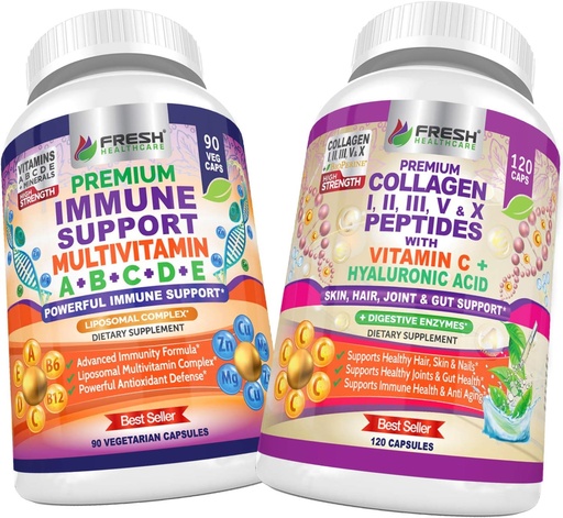 [BRSWYBAOBB4GOYLH] FRESH HEALTHCARE Immune Multivitamin and Collagen Peptides - Bundle