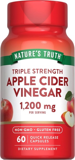 [BRSWICQBBAFBYEIZ] Nature's Truth Apple Siideri Viinietikkakapselit ... 1200mg...