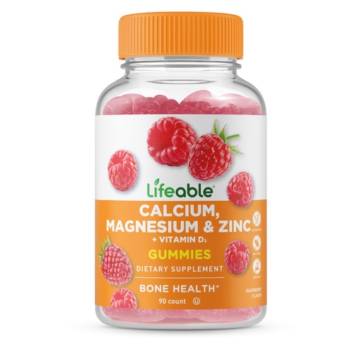 [BRSW2GAZBMDRO2AV] Lifeable Calcium Magnesium Zinc with Vitamin D3 Gummies | Great Tasting Calcium Magnesium Zinc D3 Supplement | for Tooth and Bone Health | Calcium Gummies for Adults | 90 Gummies