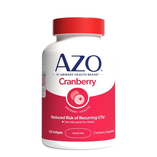 [BRSWIZQ3CF4BEHY3] AZO Cranberry Supplement, Made with Concentrated Whole Fruit Cranberry Powder to Help Cleanse and Protect the Urinary Tract*, Sugar Free Cranberry Pills, Non-GMO, 100 Softgels