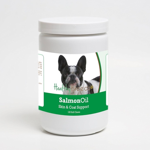[BRSWGEICCF6AA3L5] Healthy Breeds French Bulldog Salmon Oil Soft Chews 120 Count
