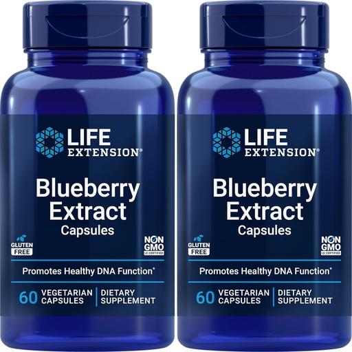 [BRSWIYI2O4BQ2ELG] Extensie de viaţă Extract de afine, 60 capsule vegetariene (Pachet de 2)