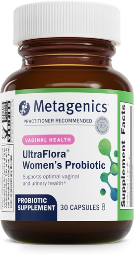 [BRSWIGIOCAEBC33K] Probióticos de mujeres ultraFlora – Suplemento Establo-Stable para la salud vaginal, equilibrio de levadura y comodidad urinaria – con Lactobacillus GR-1 & RC-14 – No GMO – 30 cápsulas*