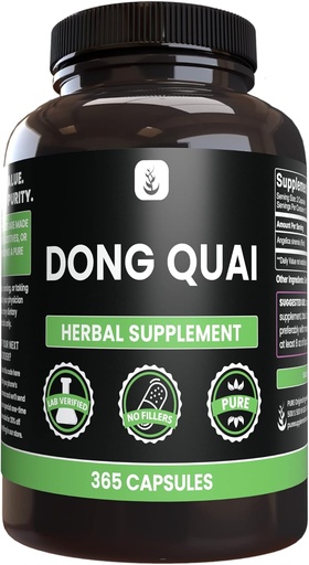 [BRSROYYNCEAWK3LL] PURE ORIGINAL INGREDIENTS Dong Quai, (365 Capsules), No Magnezyum Or Rice Fillers, Always Pure, Lab TY