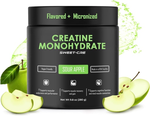[BRSRA2YZCMBBECTL] Creatine Monohydra Manveen 5g Creatine Monohydrate Powder  Advanced Creatine for Dones i homes Manveen Massa suplementaris Creatine ppyFuker Flavor 10oz (40 Servings, Souur Apple)