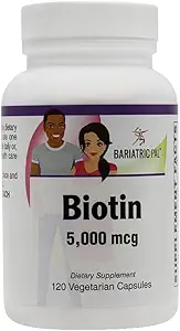 [BRSWYAT4OBYBQHQU] BariatricPal Biotin 5,000 mcg Easy Swallow Capsules (120ct Bottle)