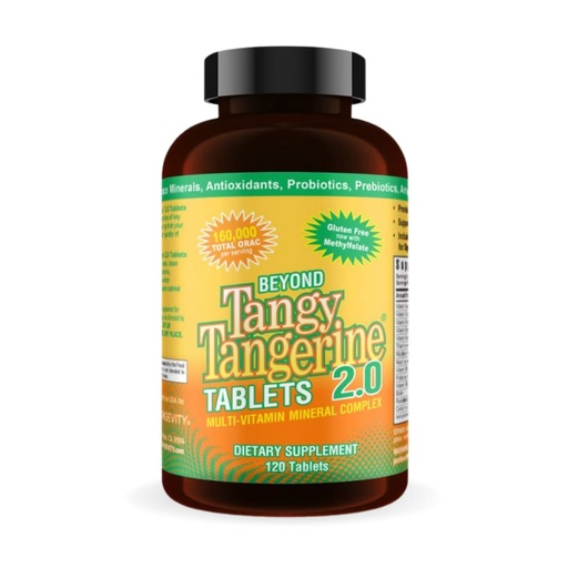 [BRSWKGYKOAJRYYDG] Youngevity Beyond Tangy Tangerine 2.0 Multi-Vitamin & Mineral Complex - Made with Natural & Whole Foods | 160,000 ORAC | 120 Tablets | 1 Bottle