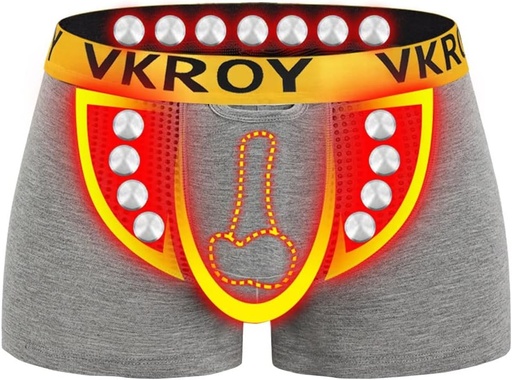 [BRSW2AIZDMPBOHI4] Meeste bokser Briefs - Tourmaline eesnäärme magnetteraapia Füsioloogiline laienemine aluspesu - Pakend 3 (värv : hall, suurus : XX-Suur)