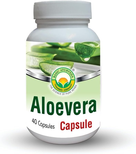 [BRSRAFQRBMMWO3AY] AYURVEDA DE BASE Aloe Vera Capsules - 460 Mo Support Gut Health, Digestive Health & Immune Health (en anglais seulement) Supplément naturel à base de plantes (en anglais seulement) Aide à maintenir l'acidité équilibrée de l'estomac, sans alonge (en anglais seulement) 40 capsules